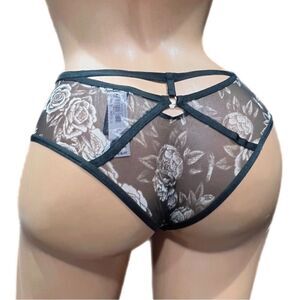 Victorias Secret Very Sexy Strappy Floral mesh Cheeky Panty Small
